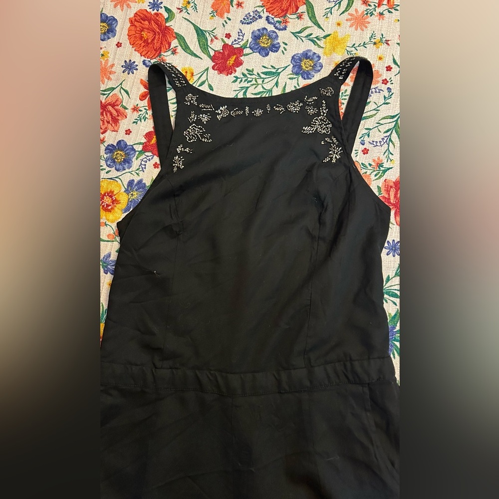 Abercrombie & Fitch Black Beaded Jumpsuit